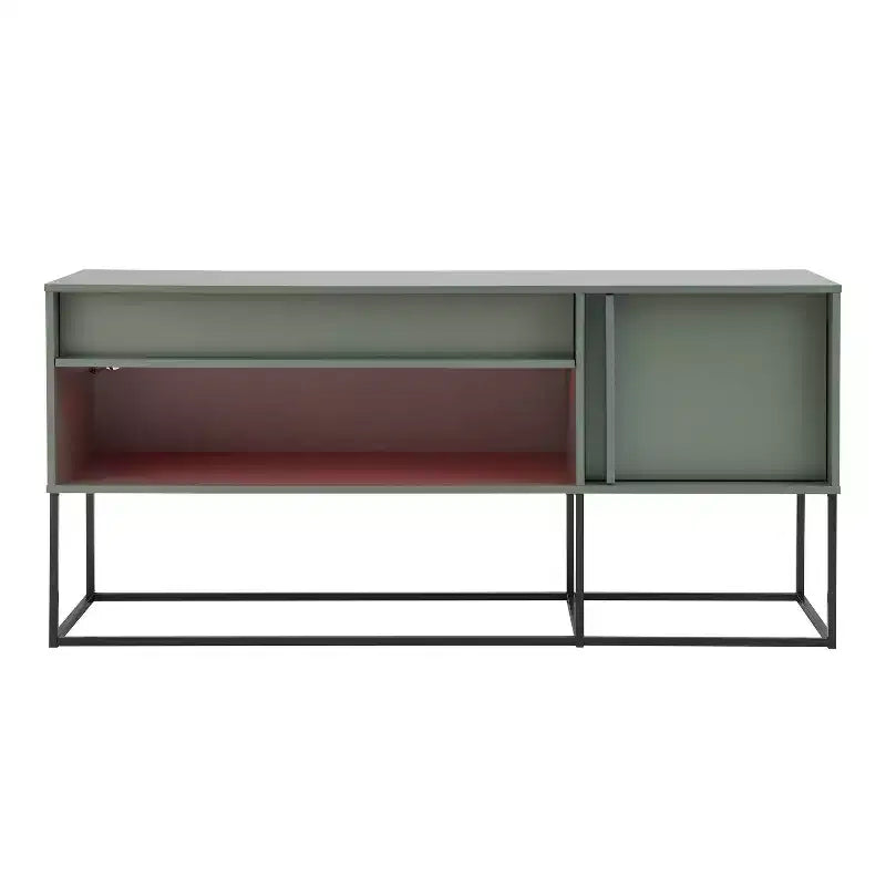 Mobile TV Tidehigh Modern 1 cassetto 24/7 Shop At Home per TV fino a 65 pollici con luci a LED