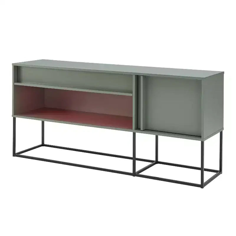 Mobile TV Tidehigh Modern 1 cassetto 24/7 Shop At Home per TV fino a 65 pollici con luci a LED