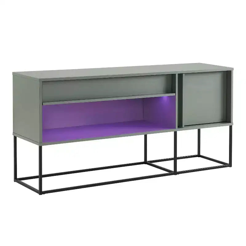 Mobile TV Tidehigh Modern 1 cassetto 24/7 Shop At Home per TV fino a 65 pollici con luci a LED