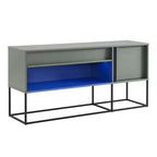 Mobile TV Tidehigh Modern 1 cassetto 24/7 Shop At Home per TV fino a 65 pollici con luci a LED