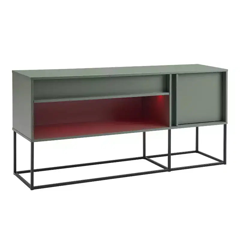 Mobile TV Tidehigh Modern 1 cassetto 24/7 Shop At Home per TV fino a 65 pollici con luci a LED