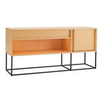 Mobile TV Tidehigh Modern 1 cassetto 24/7 Shop At Home per TV fino a 65 pollici con luci a LED