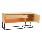 Mobile TV Tidehigh Modern 1 cassetto 24/7 Shop At Home per TV fino a 65 pollici con luci a LED