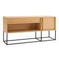 24/7 Shop At Home Tidehigh Modern 1 Drawer TV Stand for TVs up to 65 with Led Lights