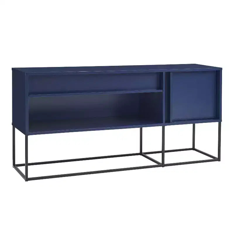 Mobile TV Tidehigh Modern 1 cassetto 24/7 Shop At Home per TV fino a 65 pollici con luci a LED