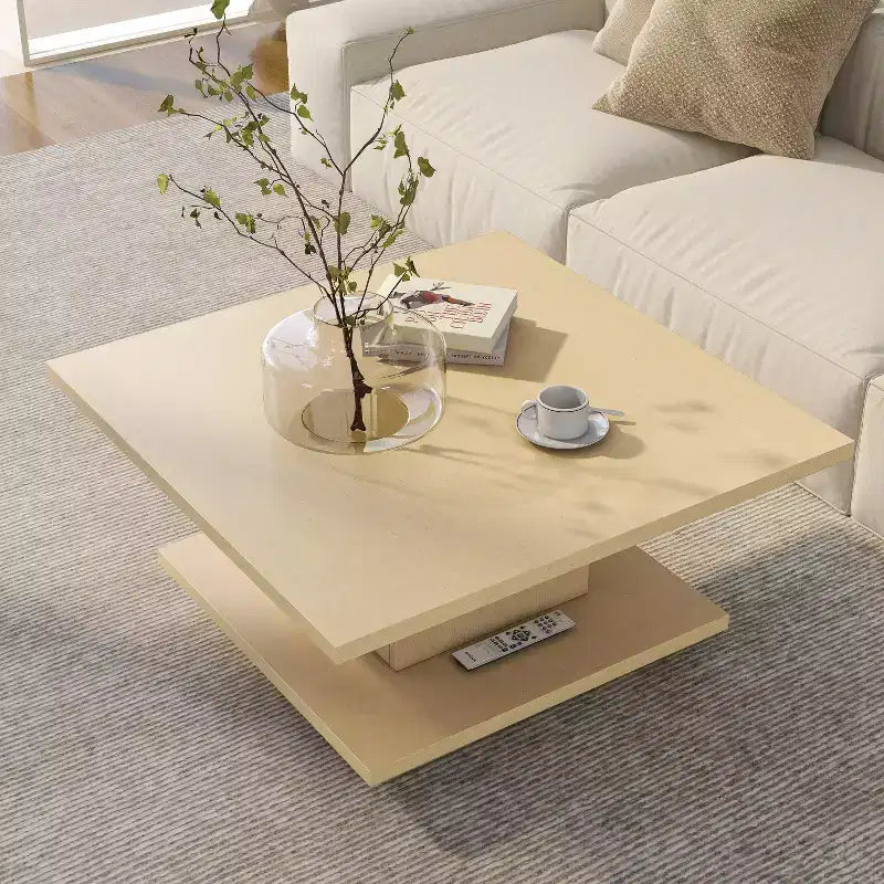 24/7 Shop At Home Traci 31 Tavolino da caffè quadrato contemporaneo con vano contenitore a scomparsa