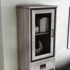 miBasics Stormquiet Farmhouse Mobiletto a Torre con 1 Cassetto, Portabottiglie e Ripiani