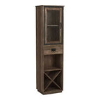 miBasics Stormquiet Farmhouse Mobiletto a Torre con 1 Cassetto, Portabottiglie e Ripiani