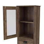 miBasics Stormquiet Farmhouse Mobiletto a Torre con 1 Cassetto, Portabottiglie e Ripiani
