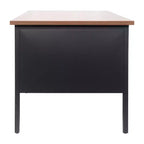Flash Furniture Cambridge Scrivania a piedistallo singolo di grado commerciale con cassetti con serratura e struttura in metallo