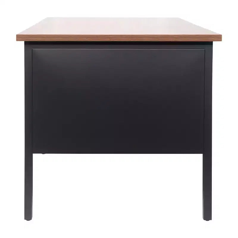 Flash Furniture Cambridge Scrivania a piedistallo singolo di grado commerciale con cassetti con serratura e struttura in metallo