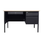Flash Furniture Cambridge Scrivania a piedistallo singolo di grado commerciale con cassetti con serratura e struttura in metallo