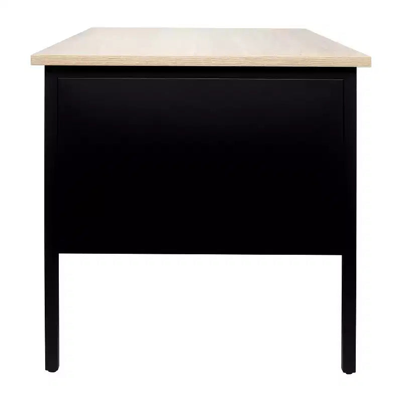 Flash Furniture Cambridge Scrivania a piedistallo singolo di grado commerciale con cassetti con serratura e struttura in metallo