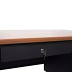 Flash Furniture Cambridge Scrivania a piedistallo singolo di grado commerciale con cassetti con serratura e struttura in metallo