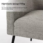 Set di 2 Poltrone Guy Moderne in Bouclé con gambe in metallo ART OF LIVING DESIGNS