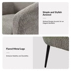 Set di 2 Poltrone Guy Moderne in Bouclé con gambe in metallo ART OF LIVING DESIGNS