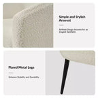 Set di 2 Poltrone Guy Moderne in Bouclé con gambe in metallo ART OF LIVING DESIGNS