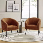 Set di 2 Poltrone Guy Moderne in Bouclé con gambe in metallo ART OF LIVING DESIGNS
