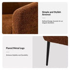 Set di 2 Poltrone Guy Moderne in Bouclé con gambe in metallo ART OF LIVING DESIGNS