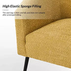 Set di 2 Poltrone Guy Moderne in Bouclé con gambe in metallo ART OF LIVING DESIGNS