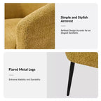 Set di 2 Poltrone Guy Moderne in Bouclé con gambe in metallo ART OF LIVING DESIGNS