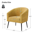 Set di 2 Poltrone Guy Moderne in Bouclé con gambe in metallo ART OF LIVING DESIGNS