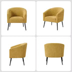 Set di 2 Poltrone Guy Moderne in Bouclé con gambe in metallo ART OF LIVING DESIGNS