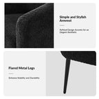 Set di 2 Poltrone Guy Moderne in Bouclé con gambe in metallo ART OF LIVING DESIGNS