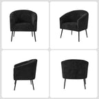 Set di 2 Poltrone Guy Moderne in Bouclé con gambe in metallo ART OF LIVING DESIGNS