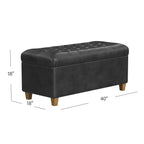 Panca contenitore trapuntata Ainsley in similpelle - HomePop