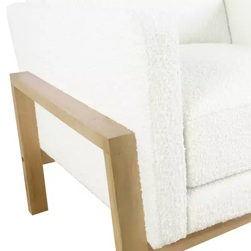 Poltrona d'accento con struttura in legno - HomePop