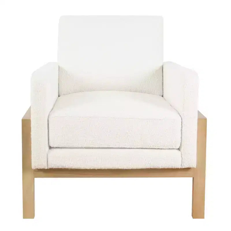 Poltrona d'accento con struttura in legno - HomePop