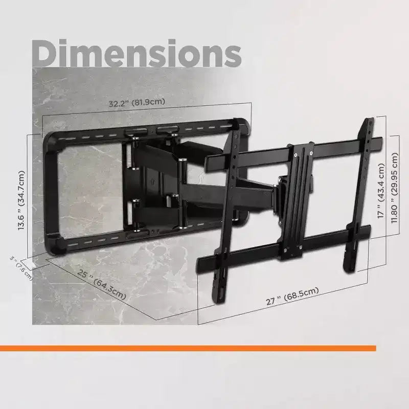 Supporto da parete Promounts Full Motion per TV da 37 a 100 pollici fino a 68 kg