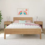Max & Lily Letto matrimoniale, letto a piattaforma classico in legno massiccio con testiera a pannelli per bambini