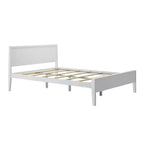 Max & Lily Letto matrimoniale, letto a piattaforma classico in legno massiccio con testiera a pannelli per bambini
