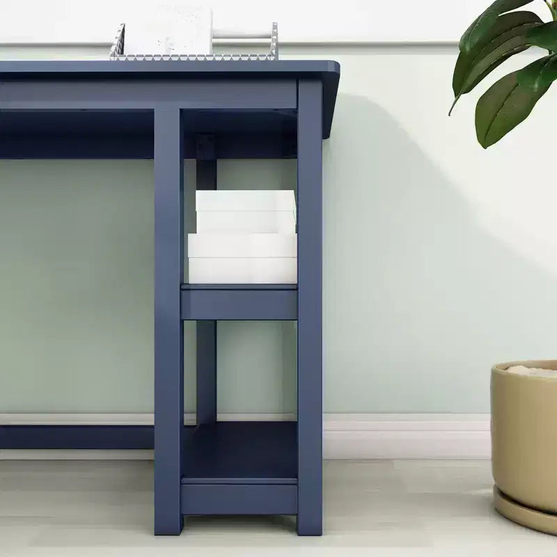 Max & Lily Scrivania a L in Legno Massello, Scrivania ad Angolo per Ufficio Domestico, Gaming, Computer, con Ripiani Contenitori