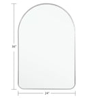 Dovelina Specchio da Parete Decorativo Rettangolare Semplice Moderno con Parte Superiore Arrotondata