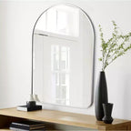Dovelina Specchio da Parete Decorativo Rettangolare Semplice Moderno con Parte Superiore Arrotondata