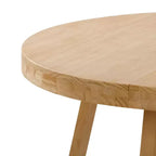 Tavolo da pranzo rotondo Plank+Beam, Tavolo da cucina in legno massello da 120 cm, Tavolo da fattoria per 4 persone