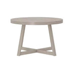 Tavolo da pranzo rotondo Plank+Beam, Tavolo da cucina in legno massello da 120 cm, Tavolo da fattoria per 4 persone