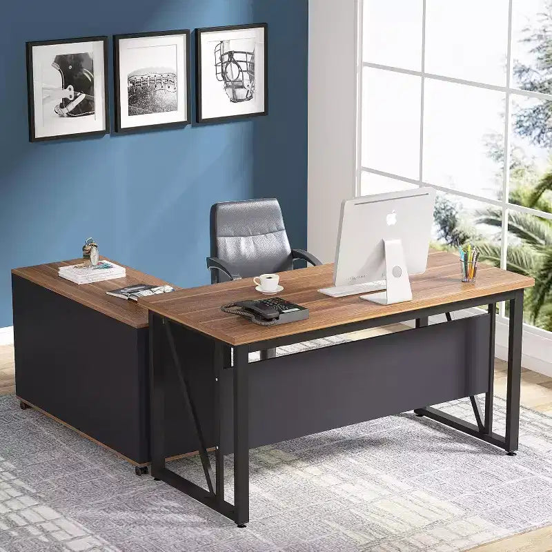 Lantine Scrivania per Computer Semplice da 55 Pollici, Tavolo da Scrittura per Ufficio Domestico per Postazione di Lavoro