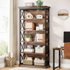 Tribesigns Scaffale a 6 Livelli da 180 cm, Libreria Verticale a Colonna