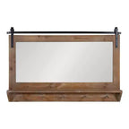 Specchio da parete incorniciato con mensola e ganci Cates 42 x 27 - Kate & Laurel All Things Decor