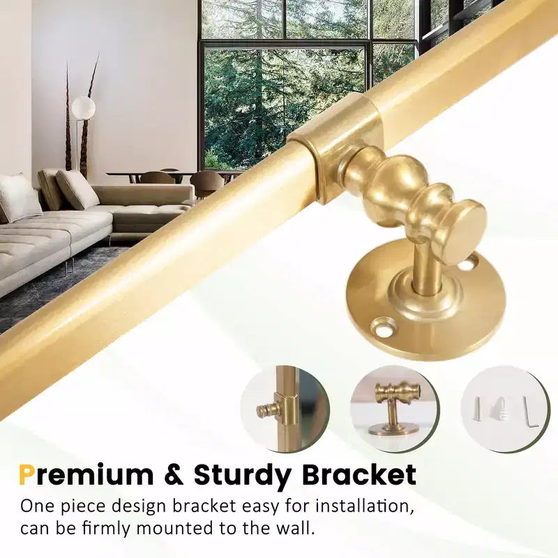 Dovelina Specchio da parete decorativo con struttura in metallo ad arco e perno, con angoli arrotondati, 36x24 (set di 2) - Oro