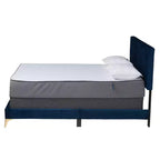 Baxton Studio Abberton Letto a Pannelli Moderno e Contemporaneo in Velluto e Metallo