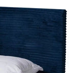 Baxton Studio Abberton Letto a Pannelli Moderno e Contemporaneo in Velluto e Metallo