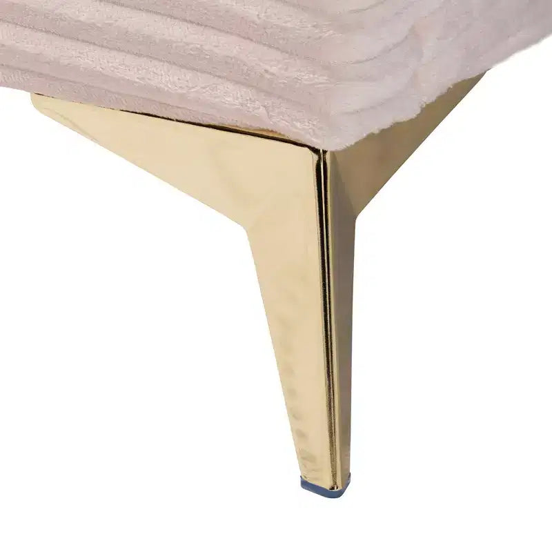 Baxton Studio Abberton Letto a Pannelli Moderno e Contemporaneo in Velluto e Metallo