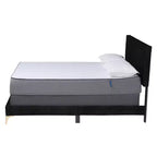 Baxton Studio Abberton Letto a Pannelli Moderno e Contemporaneo in Velluto e Metallo