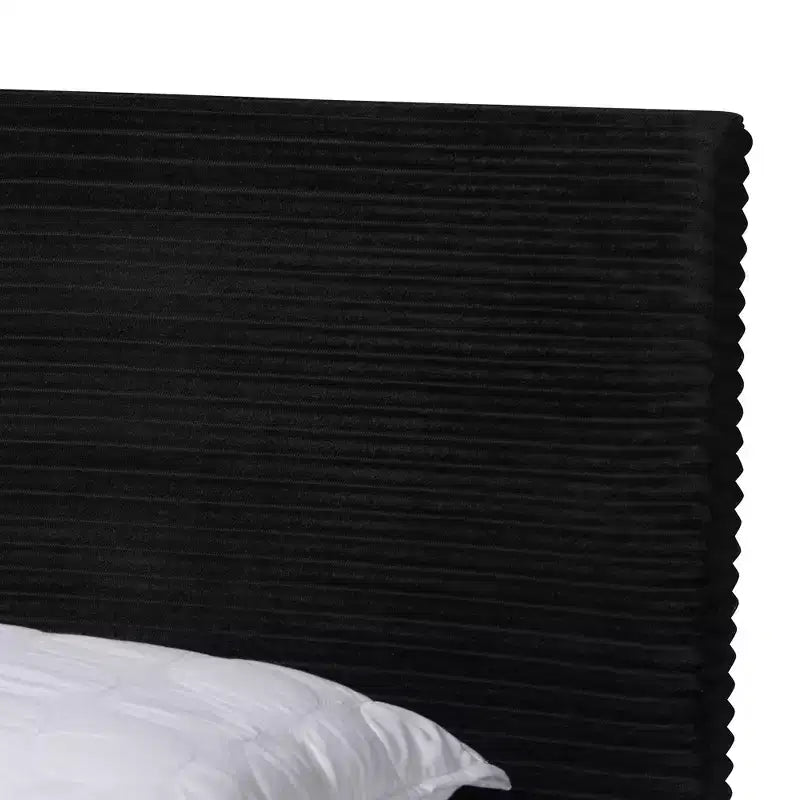 Baxton Studio Abberton Letto a Pannelli Moderno e Contemporaneo in Velluto e Metallo
