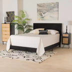 Baxton Studio Abberton Modern and Contemporary Velvet and Metal Panel Bed
